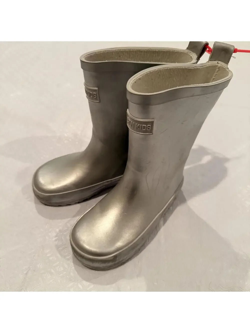 Cotton On Kids Silver Rubber Rain Boots for Kids